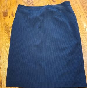 Blue pinstripe skirt